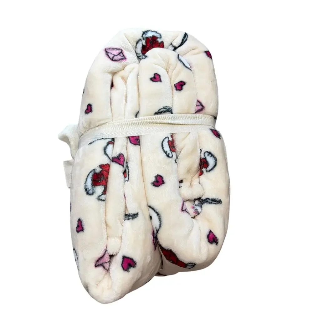 Peanuts VelvetLoft Blanket NWT Full/Queen 90inx90in Snoopy Valentines Tracksuit